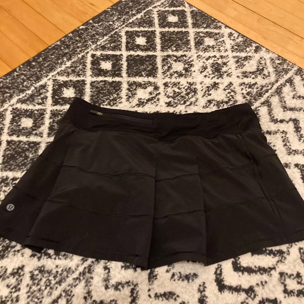 Lululemon Pace Rival Skirt Skort Sz 10 Black Pickleball Tennis Golf Hiking EUC - Picture 5 of 13
